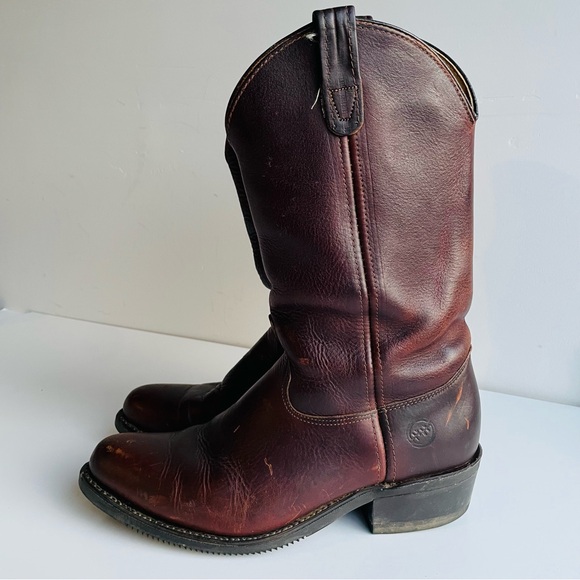 Double-H Boot Men's 12" Leather Western Work Boot 1602 Size 10 EE Black Walnut - Picture 6 of 14